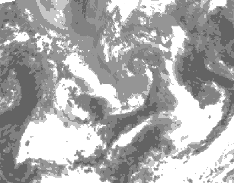 GDPS total cloud 108 hour forecast chart for Canada based on 2025/04/27 0000Z data