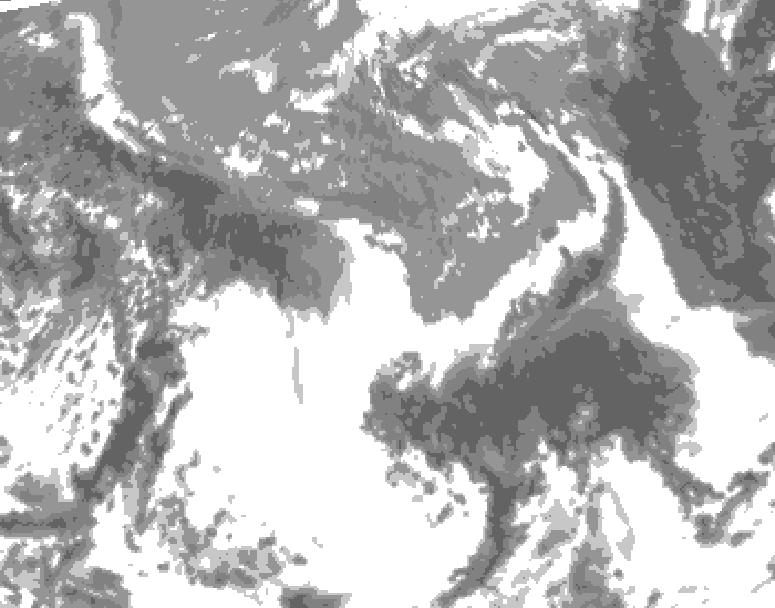 GDPS total cloud 144 hour forecast chart for Canada based on 2025/04/27 0000Z data