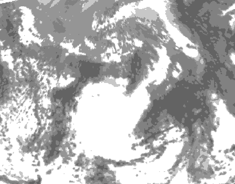 GDPS total cloud 168 hour forecast chart for Canada based on 2025/04/27 0000Z data
