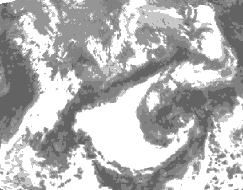 GDPS total cloud 204 hour forecast chart for Canada based on 2025/04/27 0000Z data