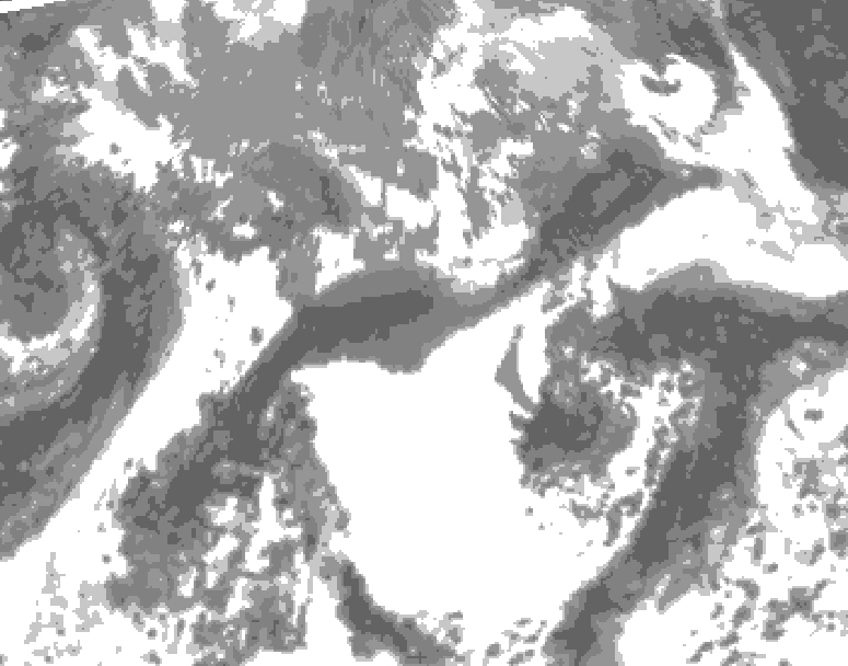 GDPS total cloud 216 hour forecast chart for Canada based on 2025/04/27 0000Z data