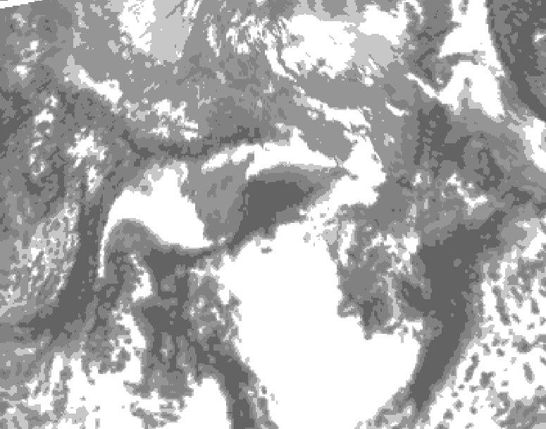 GDPS total cloud 234 hour forecast chart for Canada based on 2025/04/27 0000Z data