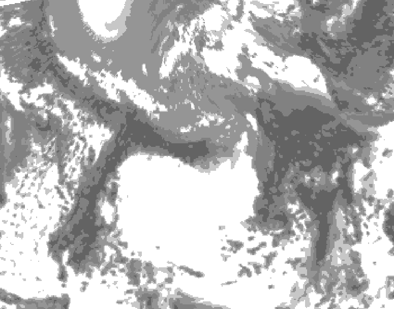 GDPS total cloud 156 hour forecast chart for Canada based on 2025/04/27 1200Z data