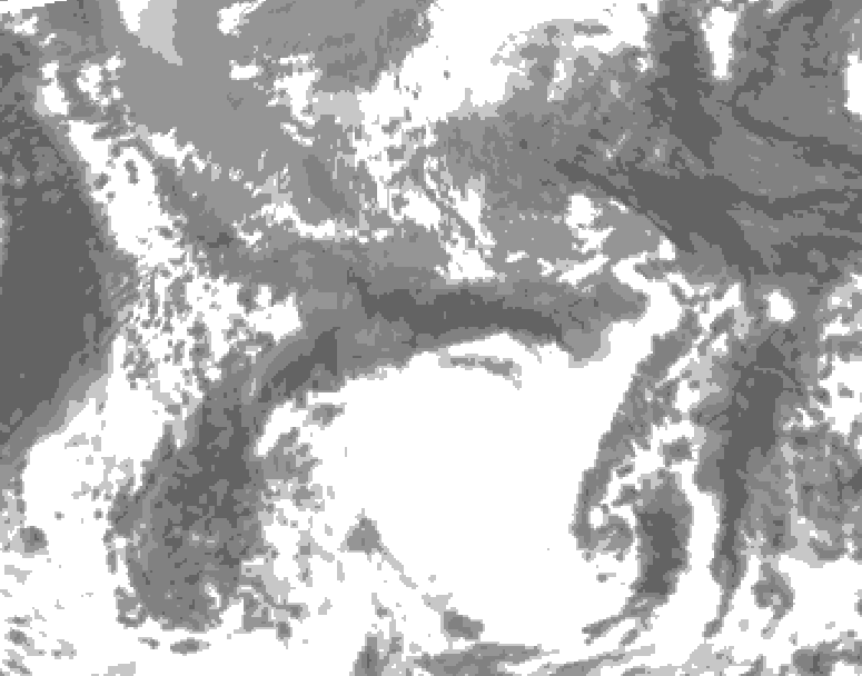 GDPS total cloud 180 hour forecast chart for Canada based on 2025/04/27 1200Z data