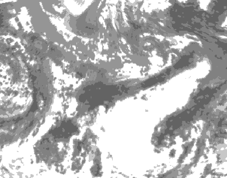 GDPS total cloud 204 hour forecast chart for Canada based on 2025/04/27 1200Z data