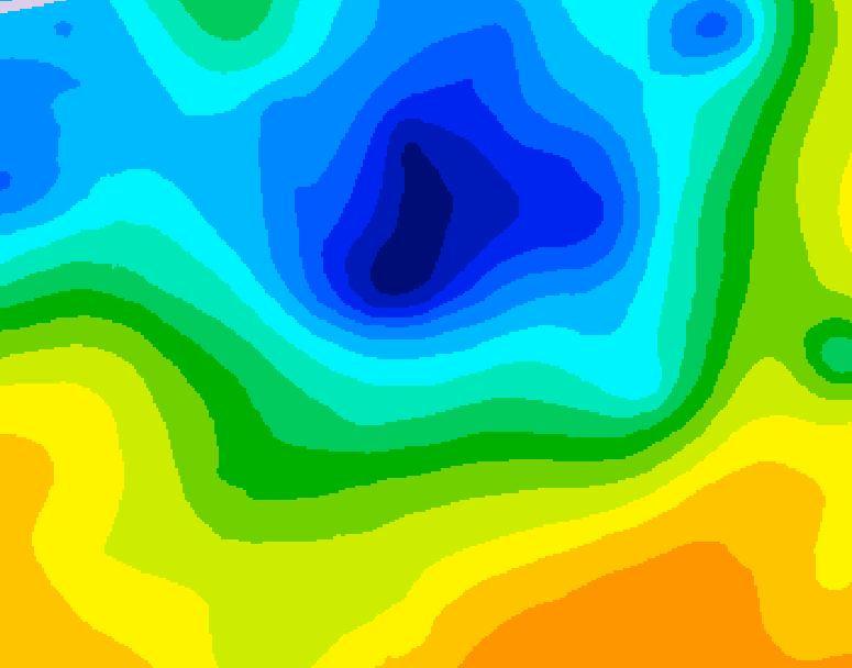 GDPS 500 millibar geopotential height 060 hour forecast chart for Canada based on 2025/04/28 0000Z data