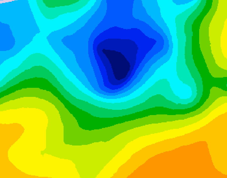 GDPS 500 millibar geopotential height 072 hour forecast chart for Canada based on 2025/04/28 0000Z data