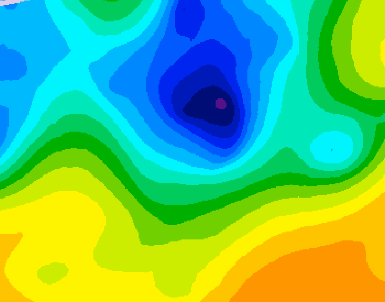 GDPS 500 millibar geopotential height 084 hour forecast chart for Canada based on 2025/04/28 0000Z data