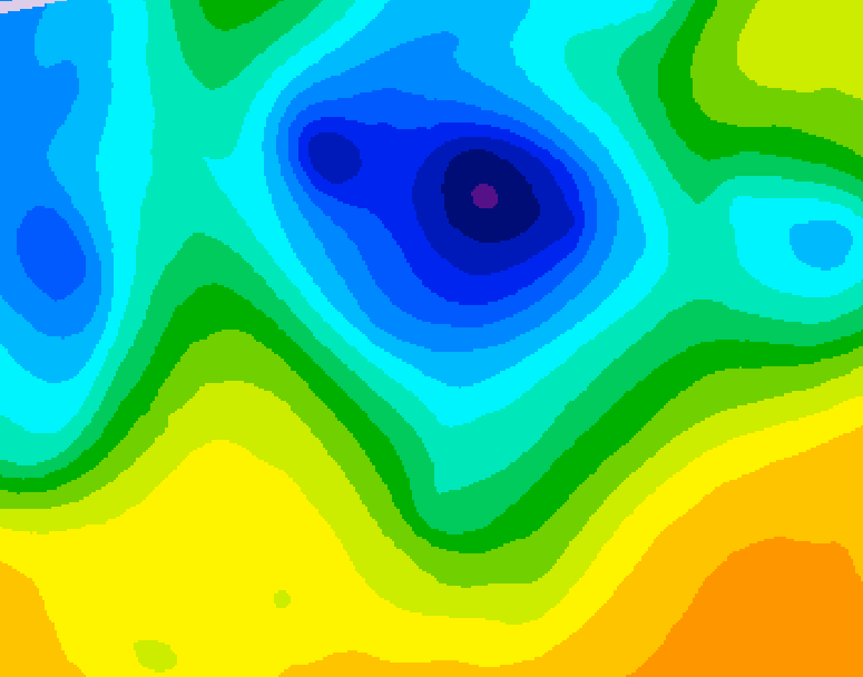 GDPS 500 millibar geopotential height 108 hour forecast chart for Canada based on 2025/04/28 0000Z data