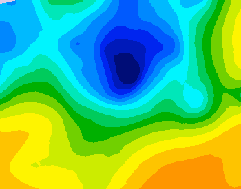 GDPS 500 millibar geopotential height 060 hour forecast chart for Canada based on 2025/04/28 1200Z data