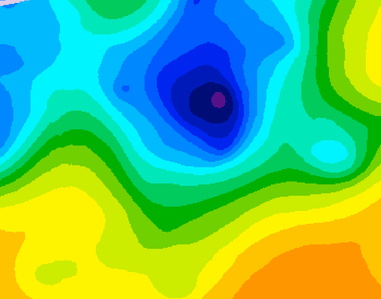 GDPS 500 millibar geopotential height 072 hour forecast chart for Canada based on 2025/04/28 1200Z data