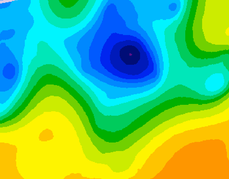GDPS 500 millibar geopotential height 084 hour forecast chart for Canada based on 2025/04/28 1200Z data