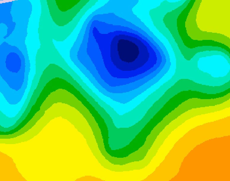 GDPS 500 millibar geopotential height 096 hour forecast chart for Canada based on 2025/04/28 1200Z data
