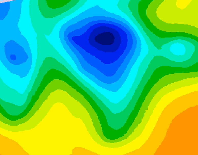 GDPS 500 millibar geopotential height 108 hour forecast chart for Canada based on 2025/04/28 1200Z data