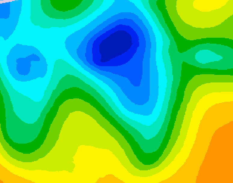 GDPS 500 millibar geopotential height 120 hour forecast chart for Canada based on 2025/04/28 1200Z data
