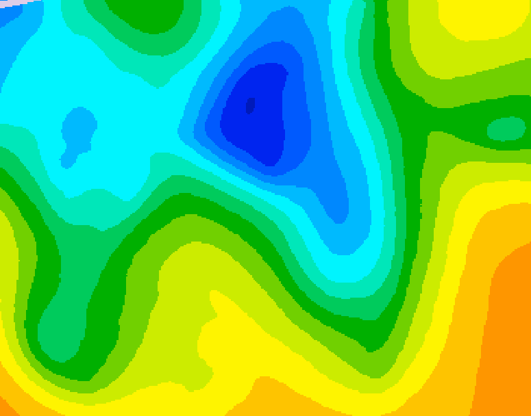 GDPS 500 millibar geopotential height 132 hour forecast chart for Canada based on 2025/04/28 1200Z data
