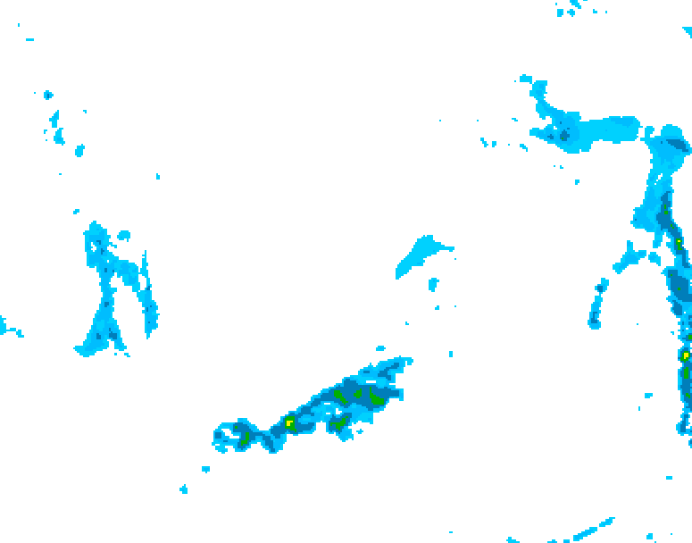 GDPS precipitation 018 hour forecast chart for Canada based on 2025/04/28 0000Z data