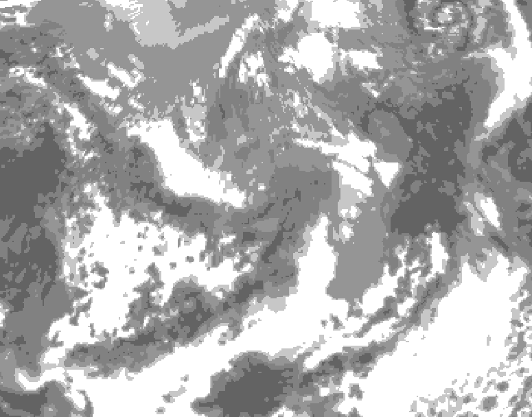 GDPS total cloud 060 hour forecast chart for Canada based on 2025/04/28 0000Z data