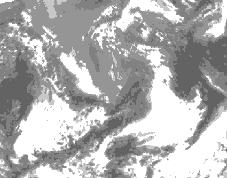 GDPS total cloud 072 hour forecast chart for Canada based on 2025/04/28 0000Z data