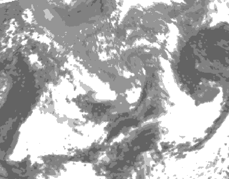 GDPS total cloud 084 hour forecast chart for Canada based on 2025/04/28 0000Z data