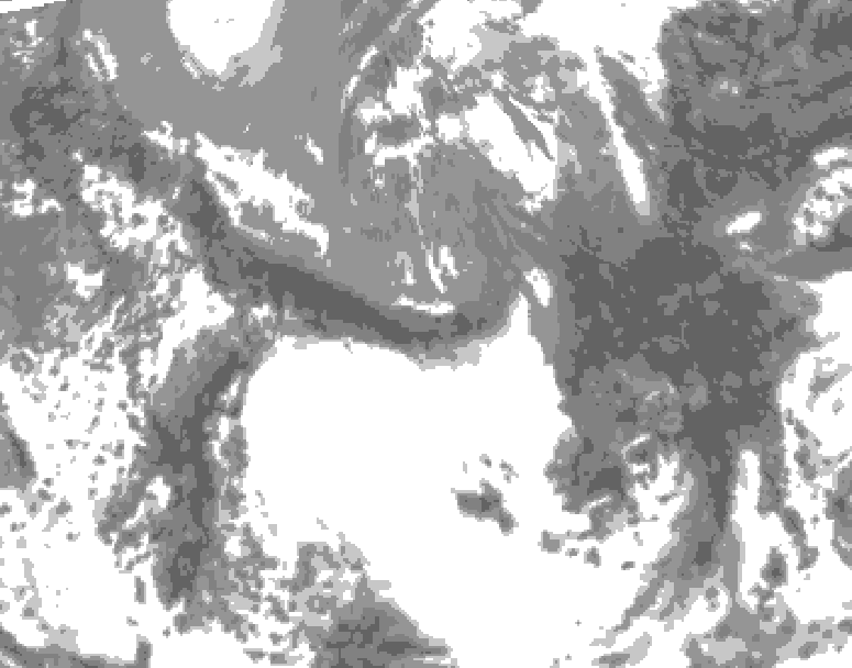 GDPS total cloud 144 hour forecast chart for Canada based on 2025/04/28 0000Z data