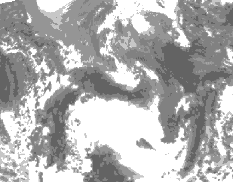 GDPS total cloud 156 hour forecast chart for Canada based on 2025/04/28 0000Z data