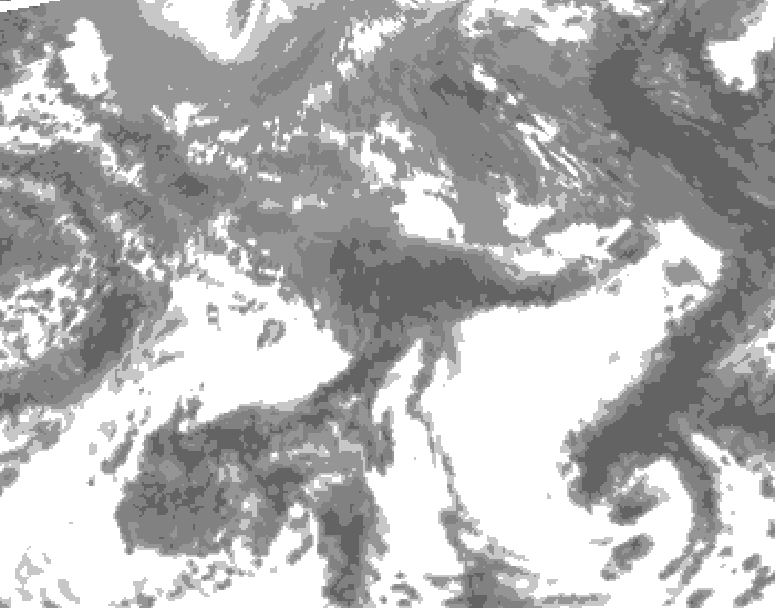 GDPS total cloud 192 hour forecast chart for Canada based on 2025/04/28 0000Z data