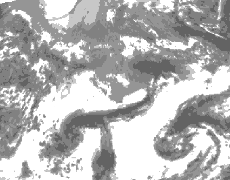 GDPS total cloud 210 hour forecast chart for Canada based on 2025/04/28 0000Z data