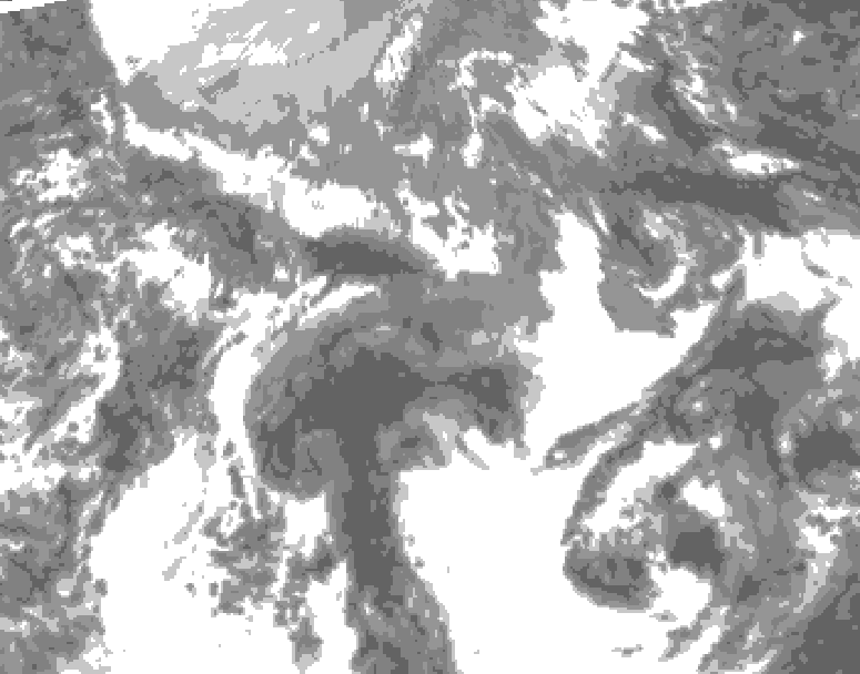 GDPS total cloud 234 hour forecast chart for Canada based on 2025/04/28 0000Z data
