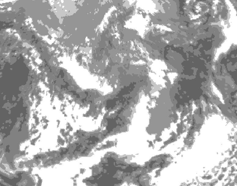 GDPS total cloud 048 hour forecast chart for Canada based on 2025/04/28 1200Z data