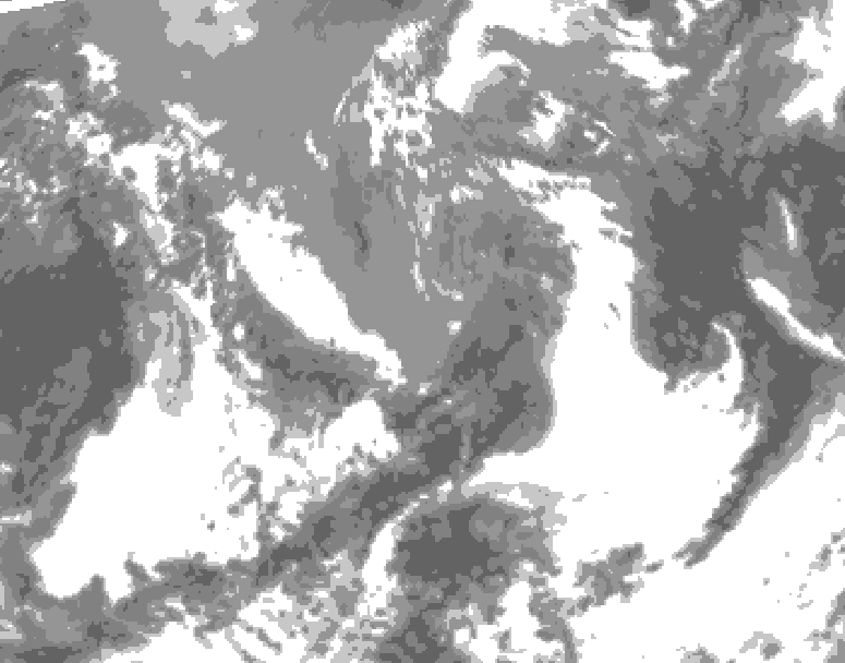 GDPS total cloud 060 hour forecast chart for Canada based on 2025/04/28 1200Z data
