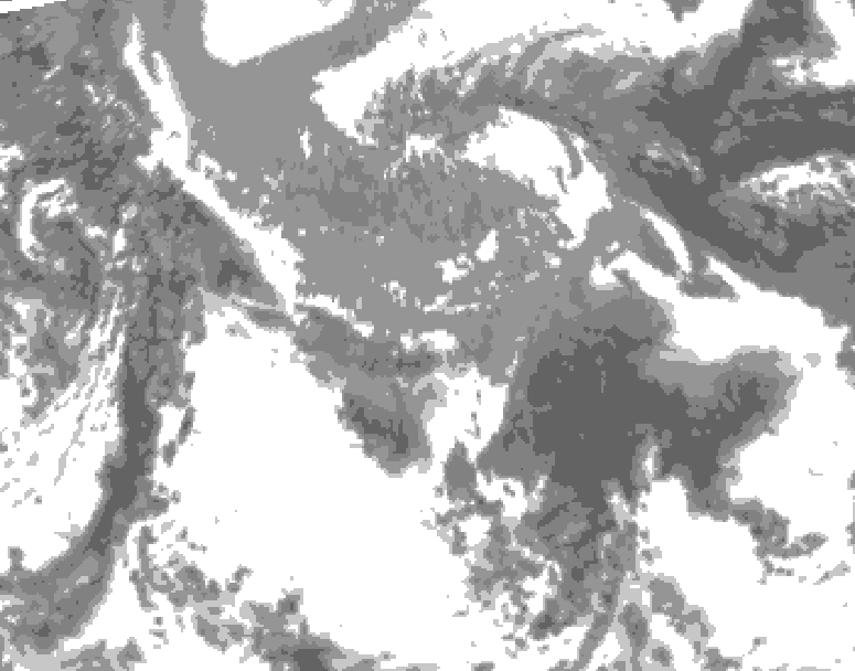 GDPS total cloud 108 hour forecast chart for Canada based on 2025/04/28 1200Z data