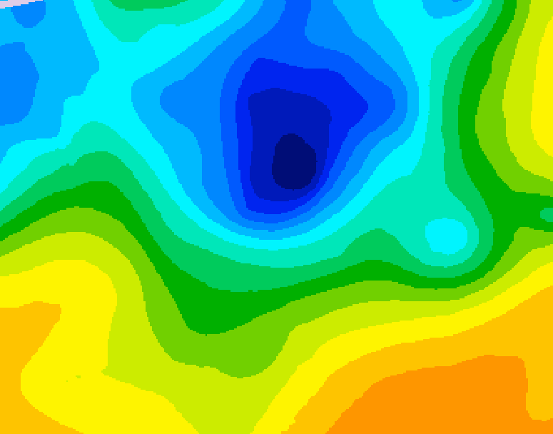 GDPS 500 millibar geopotential height 048 hour forecast chart for Canada based on 2025/04/29 0000Z data