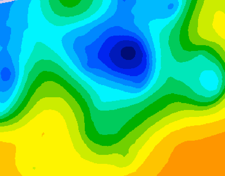 GDPS 500 millibar geopotential height 072 hour forecast chart for Canada based on 2025/04/29 0000Z data