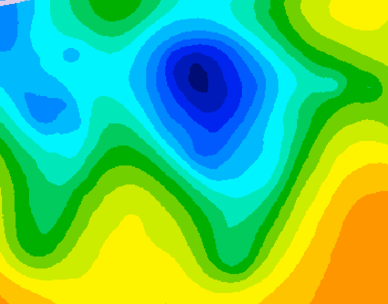 GDPS 500 millibar geopotential height 108 hour forecast chart for Canada based on 2025/04/29 0000Z data