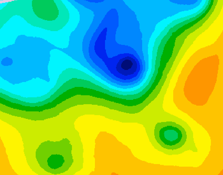 GDPS 500 millibar geopotential height 180 hour forecast chart for Canada based on 2025/04/29 0000Z data