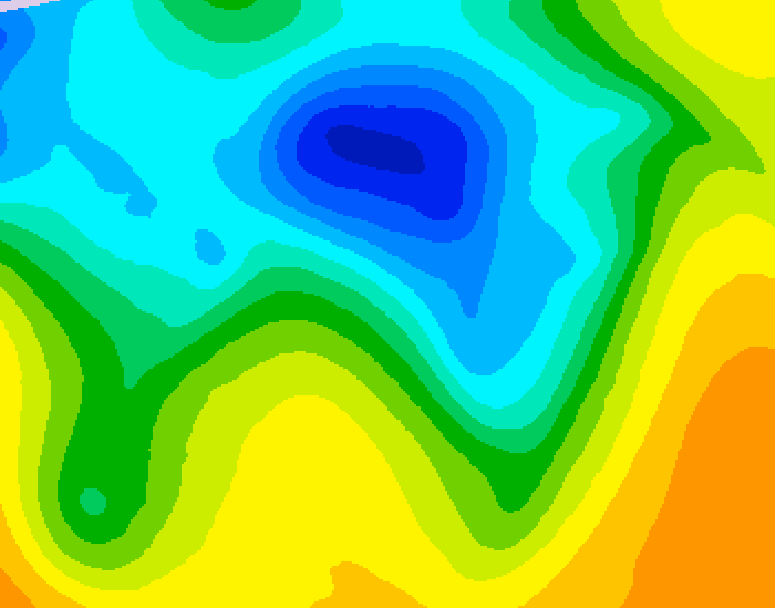 GDPS 500 millibar geopotential height 108 hour forecast chart for Canada based on 2025/04/29 1200Z data