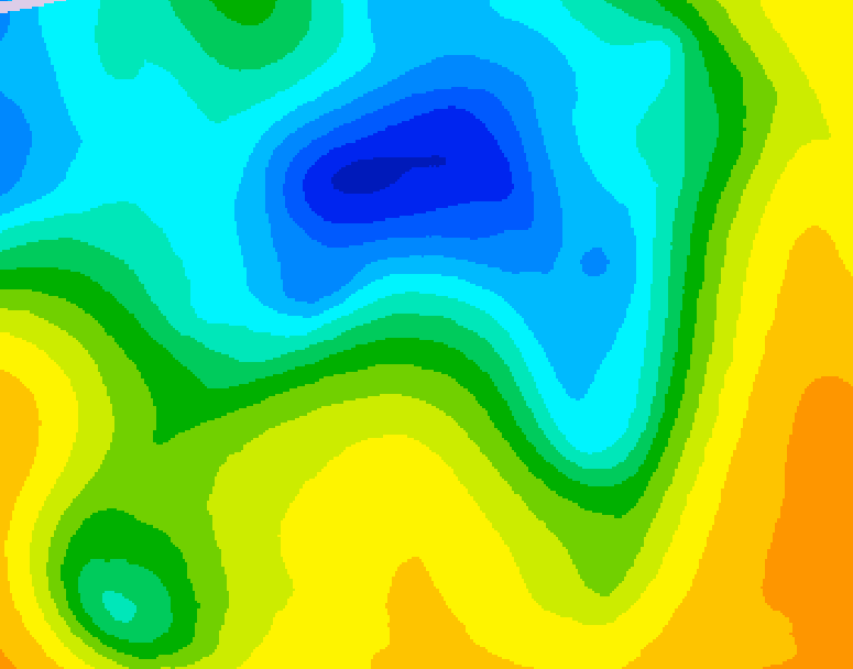 GDPS 500 millibar geopotential height 120 hour forecast chart for Canada based on 2025/04/29 1200Z data