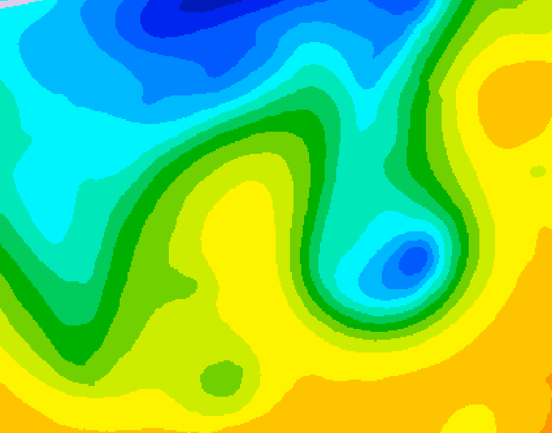 GDPS 500 millibar geopotential height 216 hour forecast chart for Canada based on 2025/04/29 1200Z data
