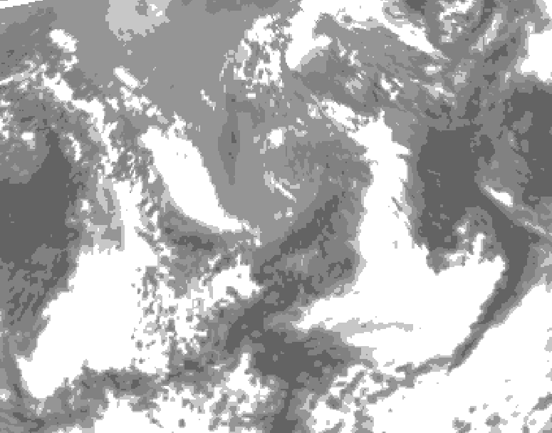 GDPS total cloud 048 hour forecast chart for Canada based on 2025/04/29 0000Z data