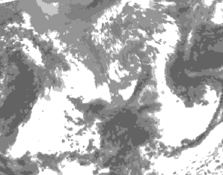 GDPS total cloud 060 hour forecast chart for Canada based on 2025/04/29 0000Z data