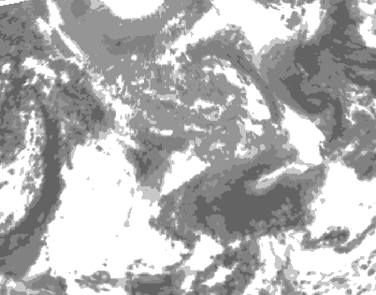 GDPS total cloud 084 hour forecast chart for Canada based on 2025/04/29 0000Z data