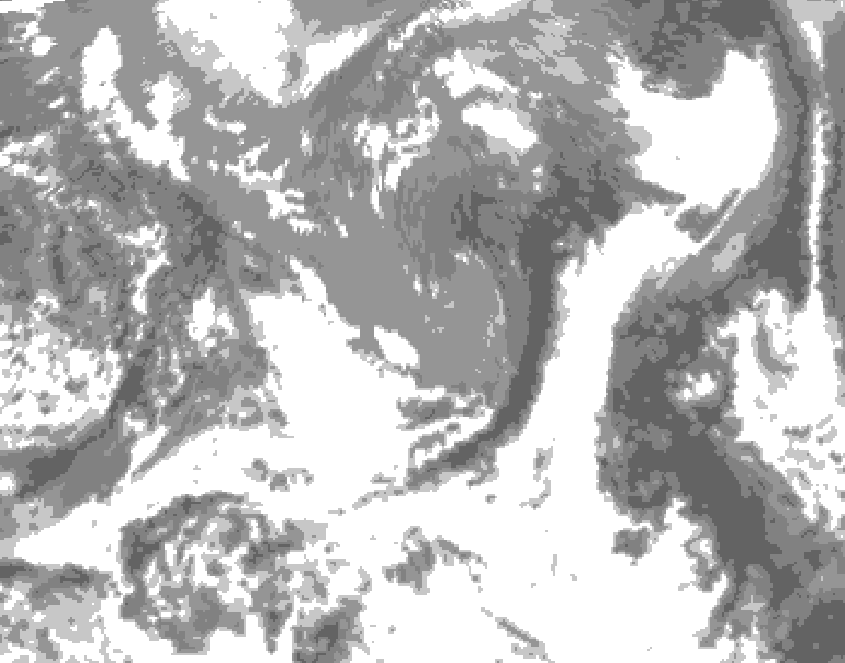GDPS total cloud 168 hour forecast chart for Canada based on 2025/04/29 0000Z data
