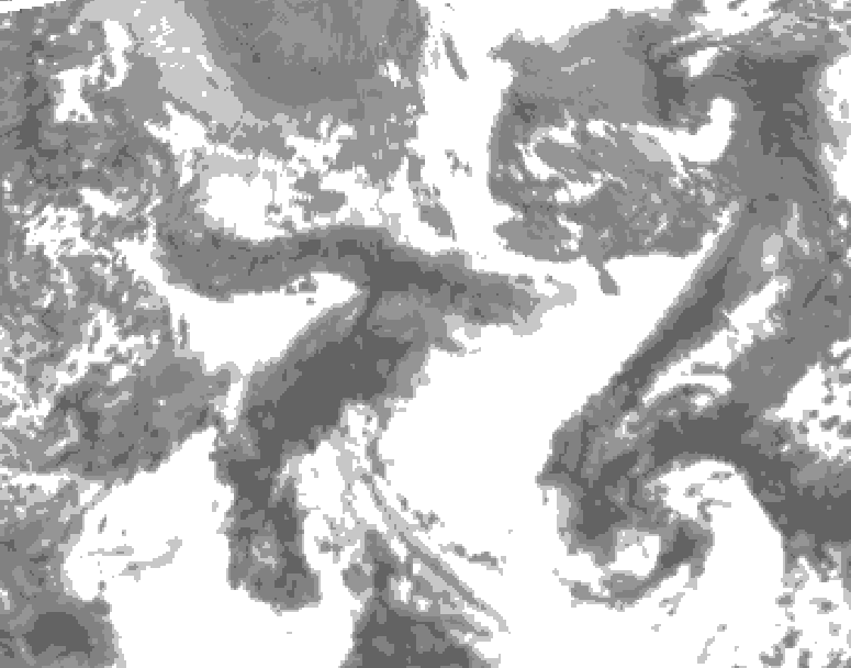 GDPS total cloud 210 hour forecast chart for Canada based on 2025/04/29 0000Z data