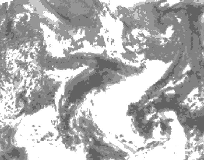 GDPS total cloud 216 hour forecast chart for Canada based on 2025/04/29 0000Z data
