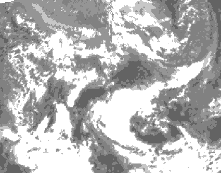 GDPS total cloud 228 hour forecast chart for Canada based on 2025/04/29 0000Z data