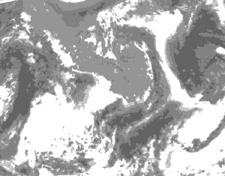GDPS total cloud 060 hour forecast chart for Canada based on 2025/04/29 1200Z data