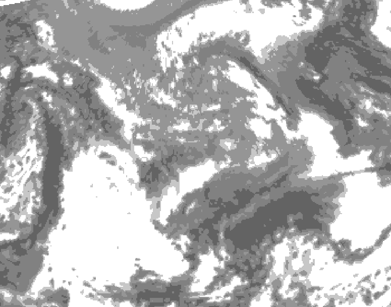 GDPS total cloud 072 hour forecast chart for Canada based on 2025/04/29 1200Z data