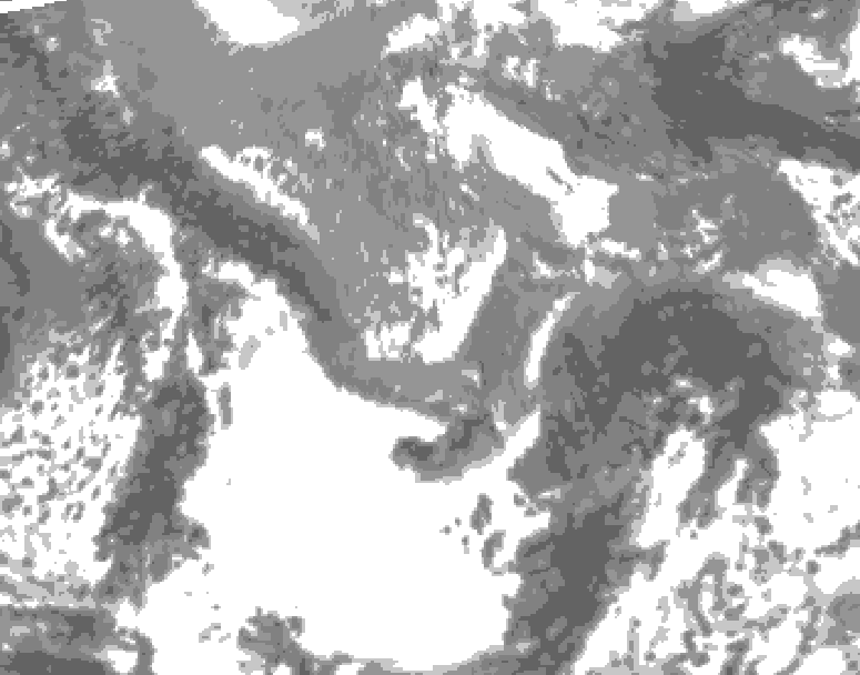 GDPS total cloud 096 hour forecast chart for Canada based on 2025/04/29 1200Z data