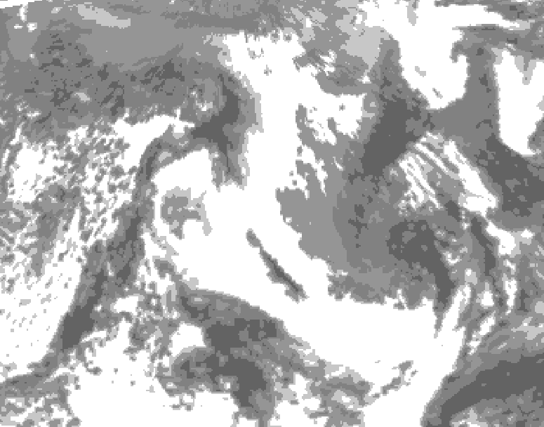 GDPS total cloud 204 hour forecast chart for Canada based on 2025/04/29 1200Z data